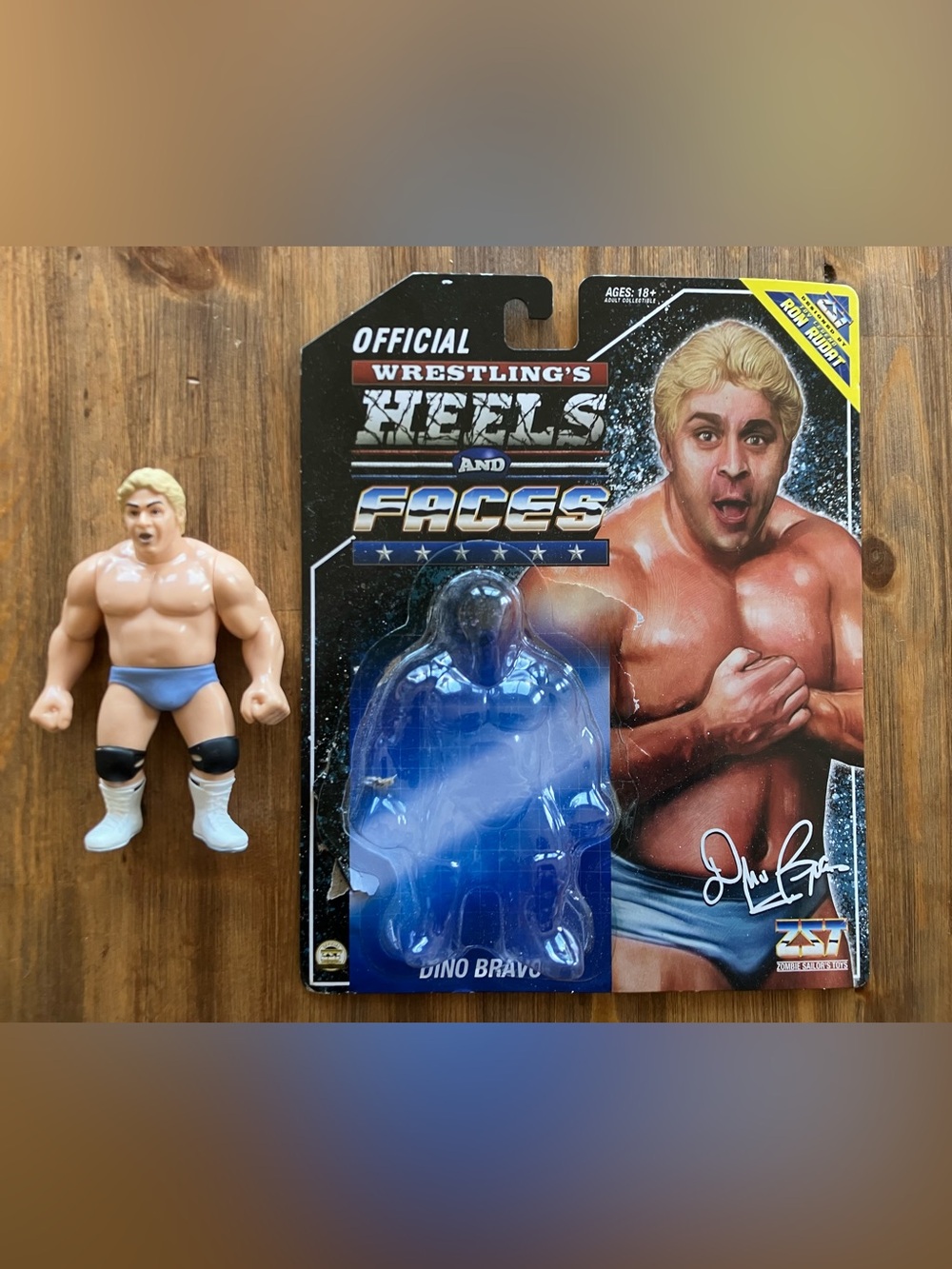 Zombie Sailor Toys Retro Dino Bravo Wrestling Figure WWF/WWE/WCW/AEW